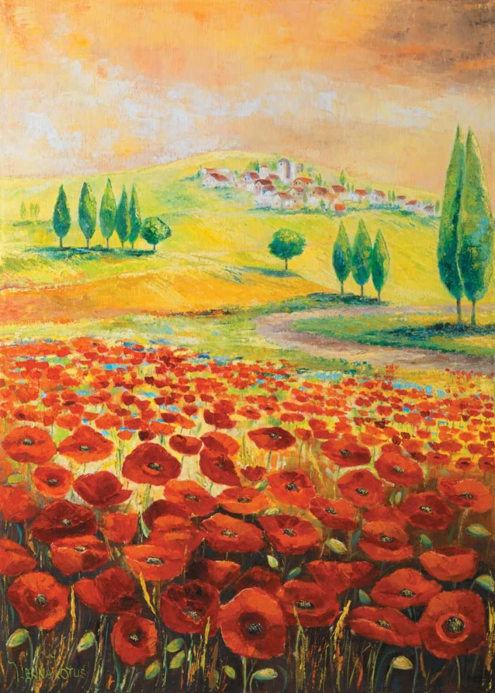 Wall Art Painting id:85628, Name: Poppyfield II, Artist: Lotus, Lenna