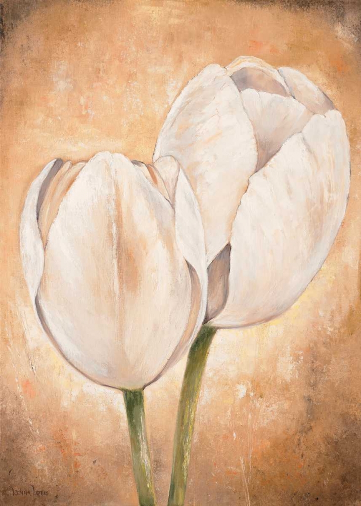 Wall art: Tulip on beige II, by Lotus, Lenna