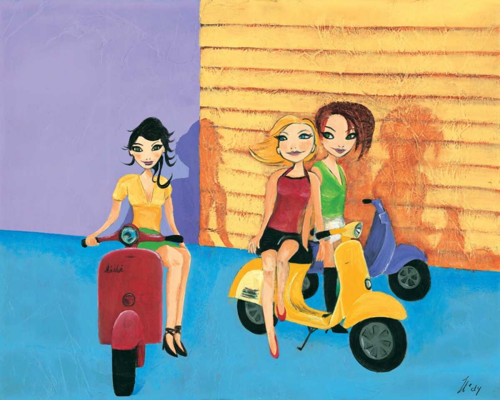Wall art: Scooter fun II, by Hedy