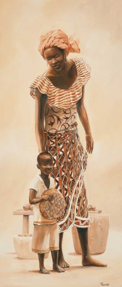 Wall art: African life I, by Renee