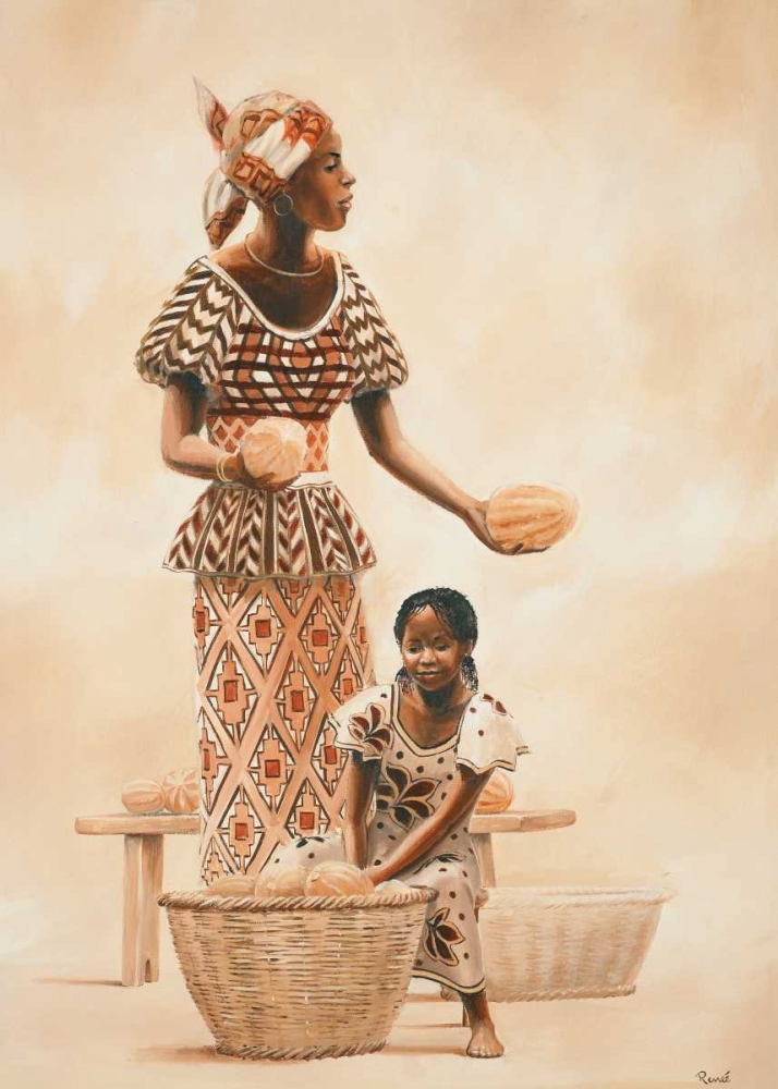 Wall Art Painting id:85663, Name: African life II, Artist: Renee