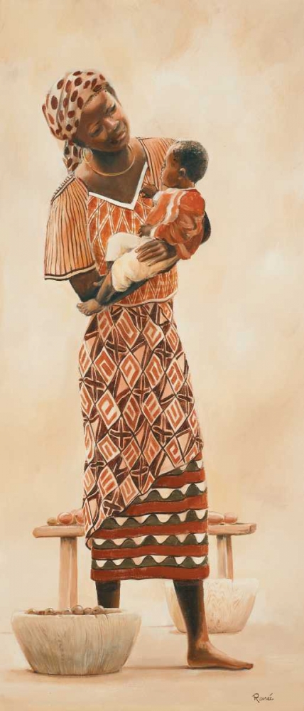 Wall art: African life III, by Renee