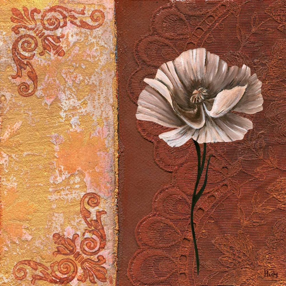 Wall Art Painting id:85684, Name: Flower with border I, Artist: Hedy