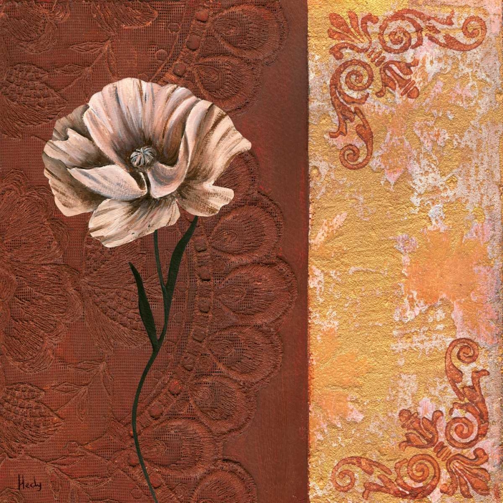 Wall Art Painting id:85685, Name: Flower with border II, Artist: Hedy