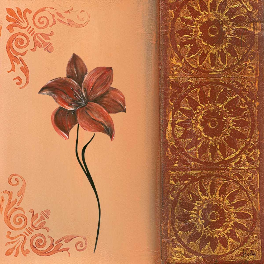 Wall Art Painting id:85687, Name: Flower with border IV, Artist: Hedy