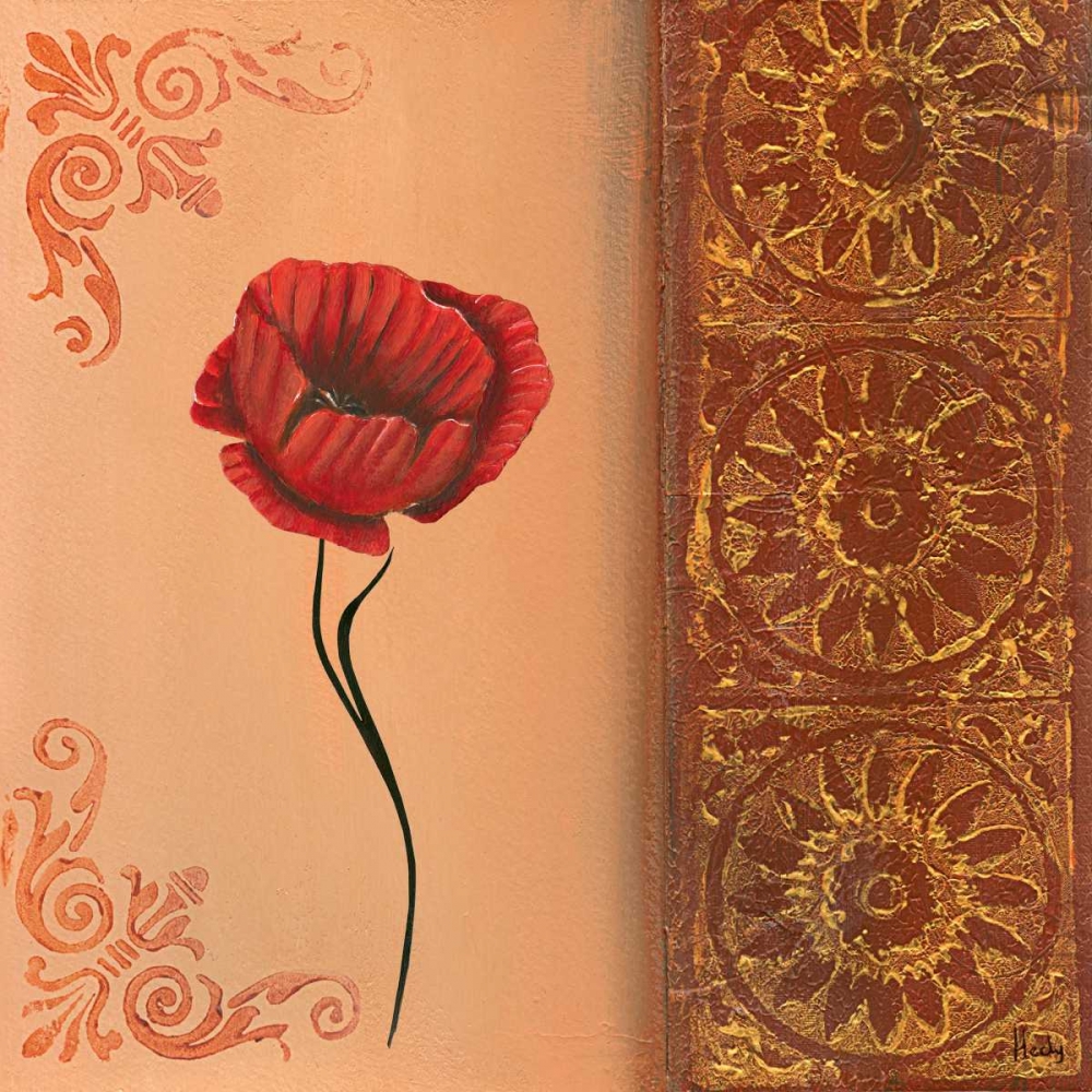 Wall Art Painting id:85688, Name: Flower with border V, Artist: Hedy