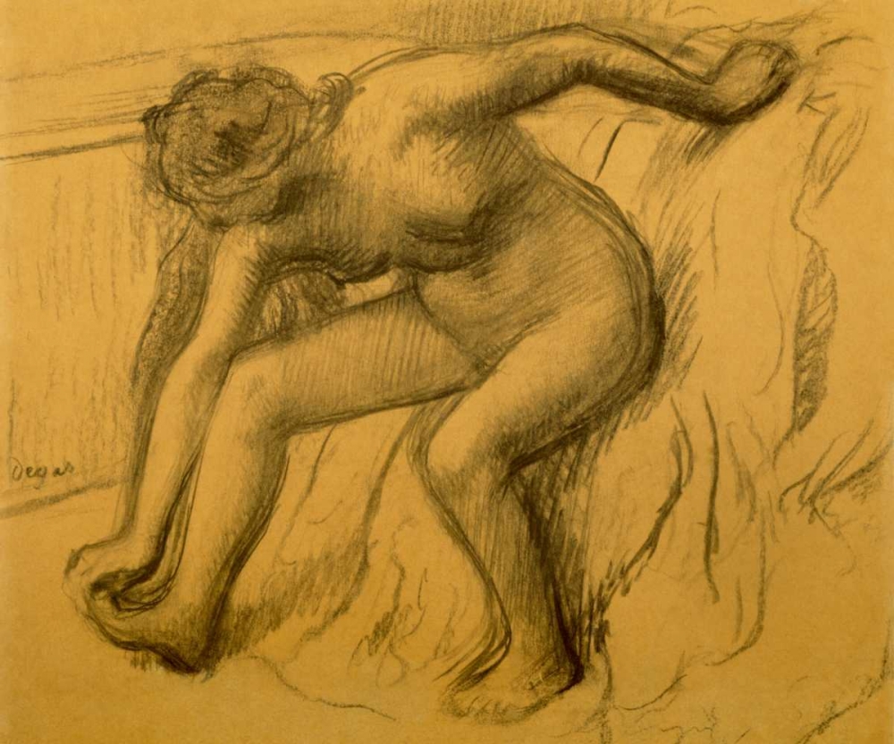 Wall Art Painting id:93622, Name: After Bath, 1892, Artist: Degas, Edgar