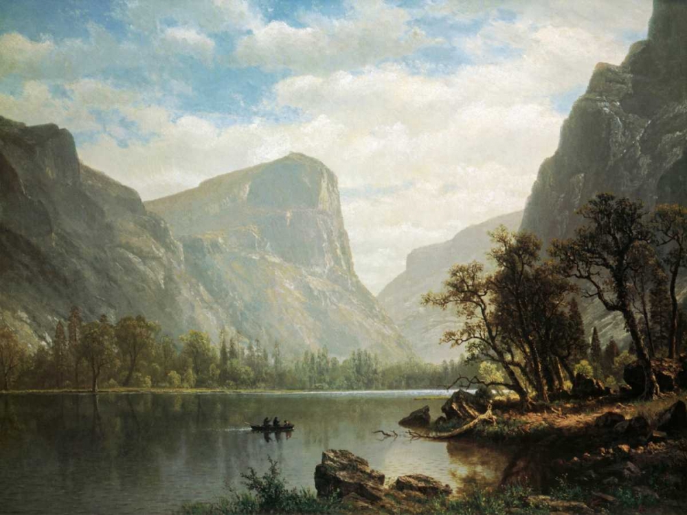 Wall Art Painting id:93502, Name: Mirror Lake, Yosemite Valley, Artist: Bierstadt, Albert