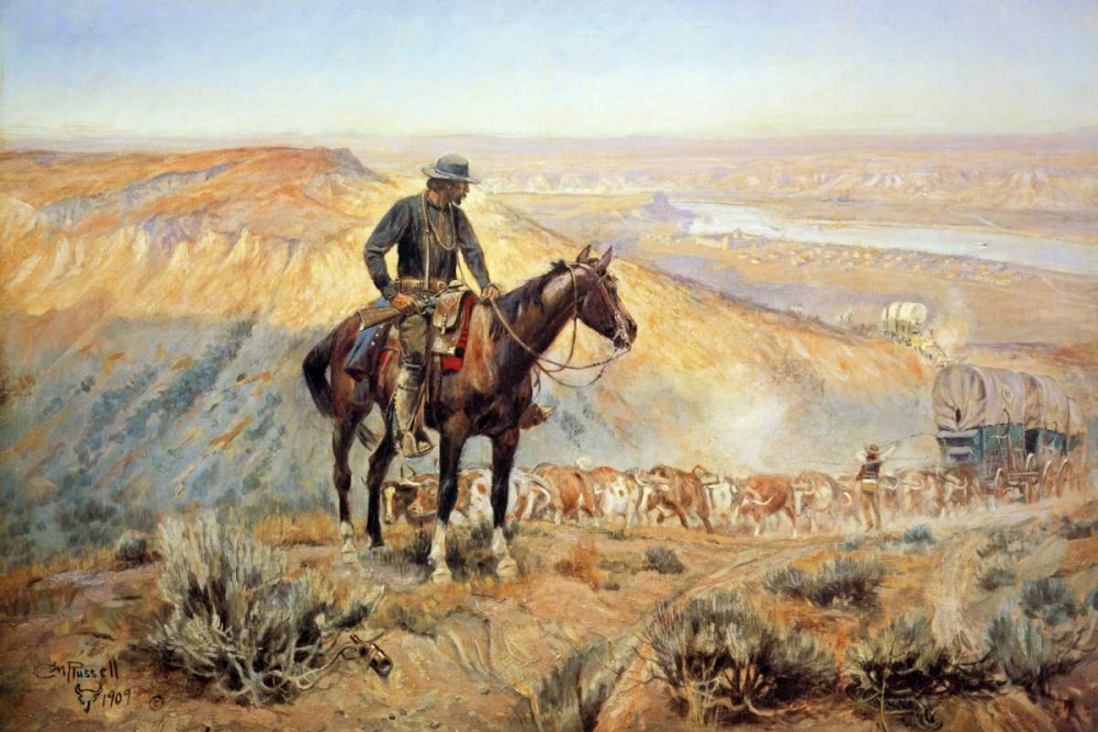 Wall Art Painting id:93561, Name: The Wagon Boss, Artist: Russell, Charles M.