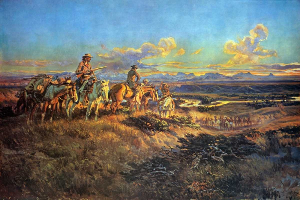 Wall Art Painting id:93562, Name: Where Guns Were Their Passports, Artist: Russell, Charles M.