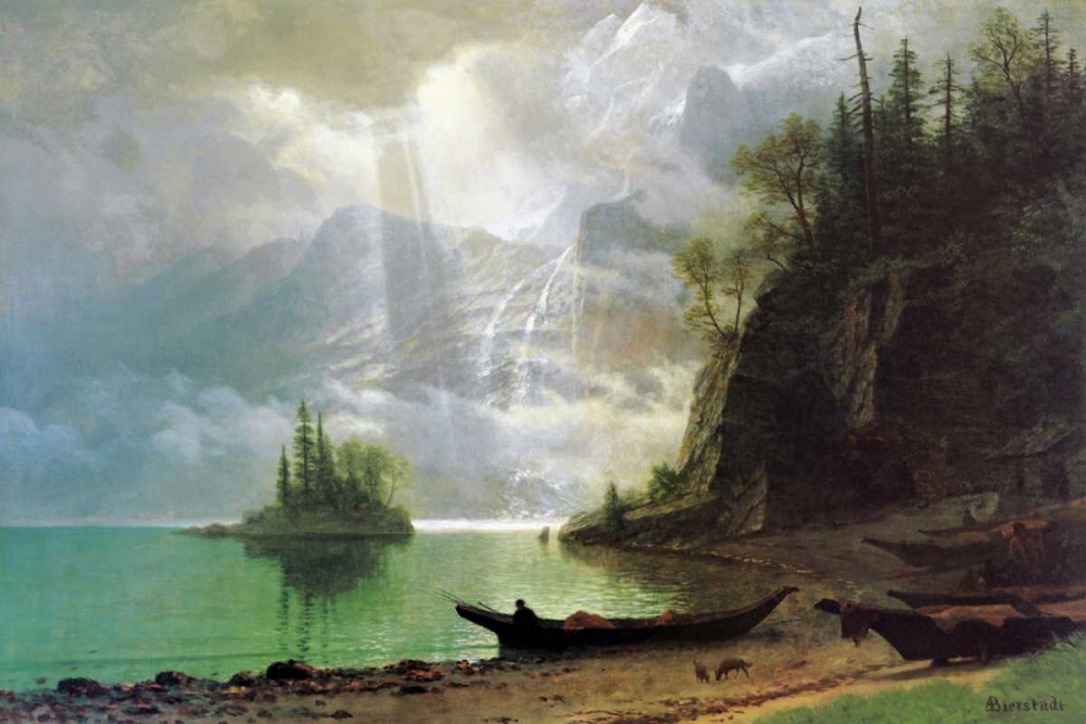 Wall Art Painting id:93508, Name: The Island, Artist: Bierstadt, Albert