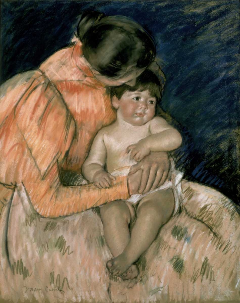 Wall Art Painting id:94091, Name: Mother and Child, Artist: Cassatt, Mary