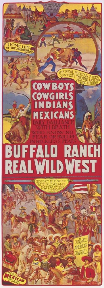 Art Print: Cowboys, Cowgirls, Indians