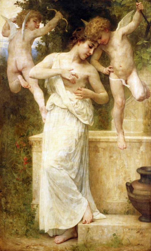 Wall art: Blessures DAmour, by Bouguereau, William-Adolphe