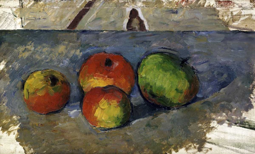 Wall Art Painting id:88803, Name: Four Apples, Artist: Cezanne, Paul