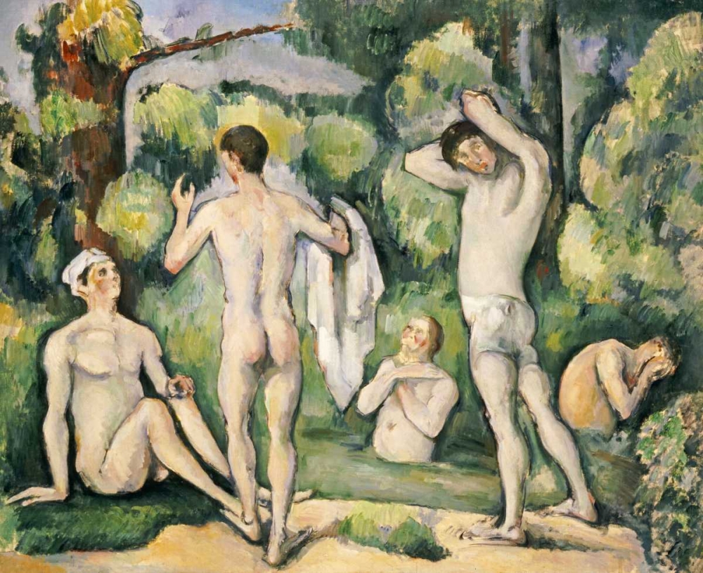 Wall Art Painting id:88807, Name: The Five Bathers, Artist: Cezanne, Paul