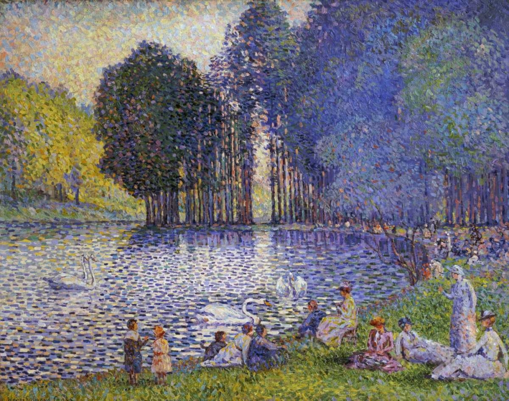 Wall Art Painting id:88835, Name: The Lake In The Bois De Boulogne, Artist: Cross, Henri Edmond