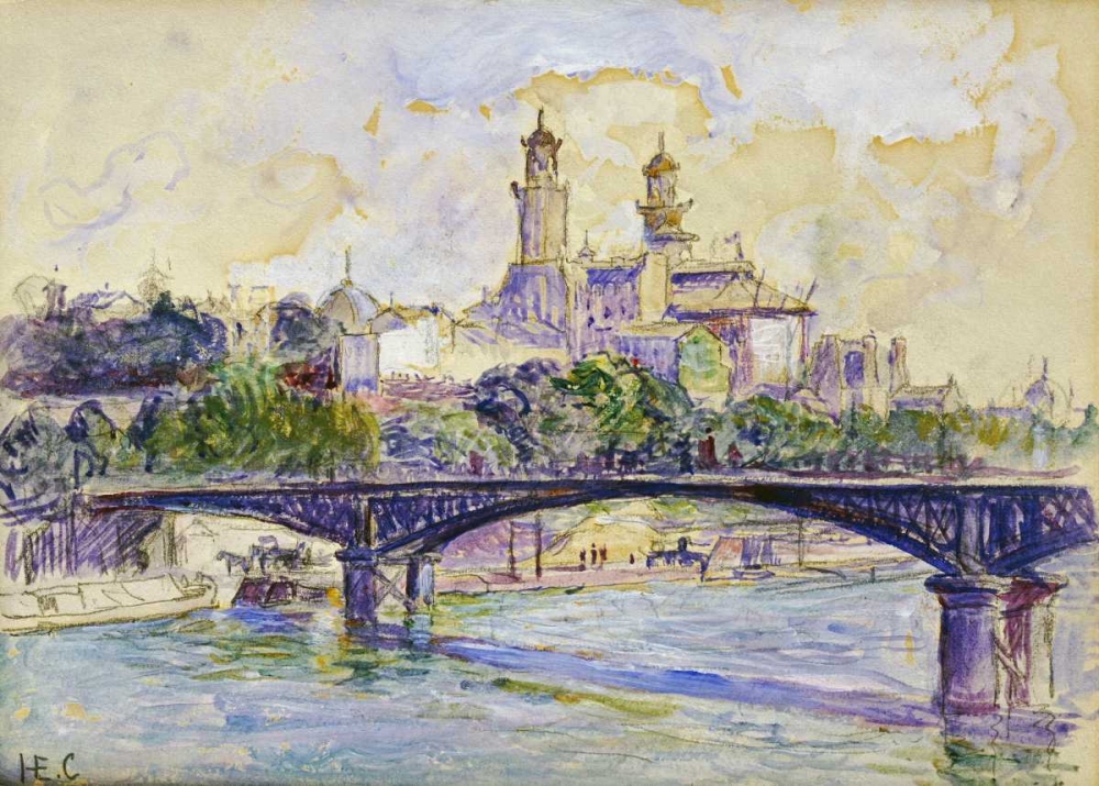 Wall Art Painting id:88839, Name: The Seine In front of The Trocadero, Artist: Cross, Henri Edmond