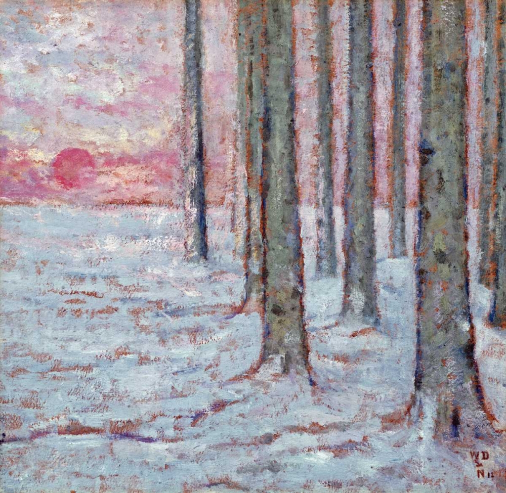 Wall Art Painting id:88854, Name: Winter In The Forest, Artist: De Nuncques, William Degouve
