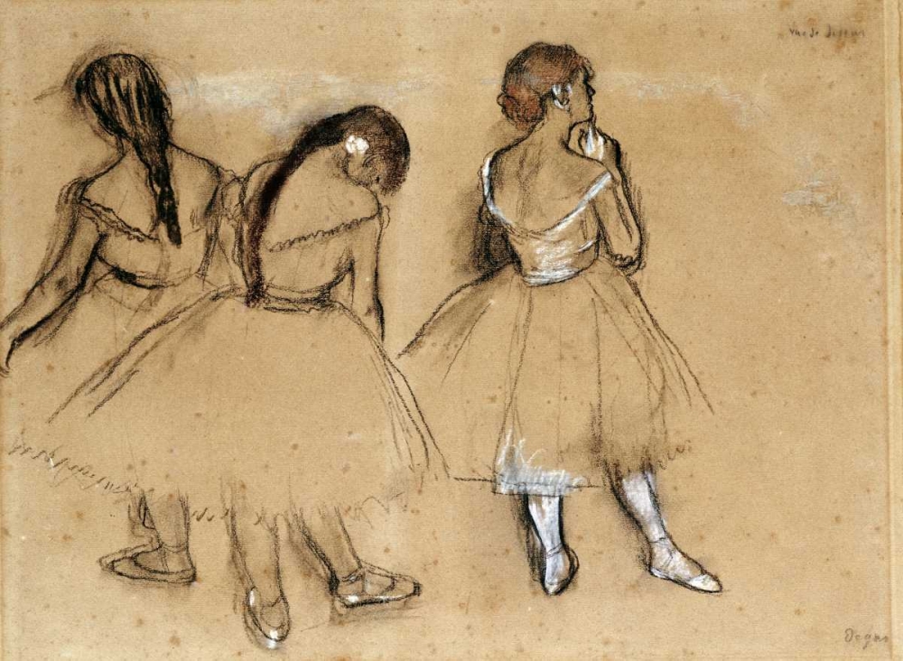 Wall art: Three Dancers, by Degas, Edgar