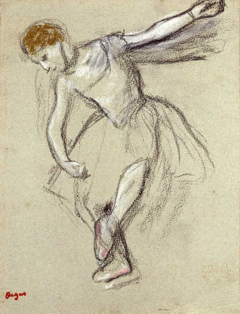 Wall Art Painting id:88867, Name: A Dancer Seen In Profile, Artist: Degas, Edgar