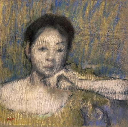 Art Print: Bust of a Woman With Her Left Hand On Her Chin