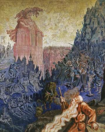 Wall Art Painting id:184800, Name: The Wandering Jew and Gargantua, Artist: Dore, Gustave