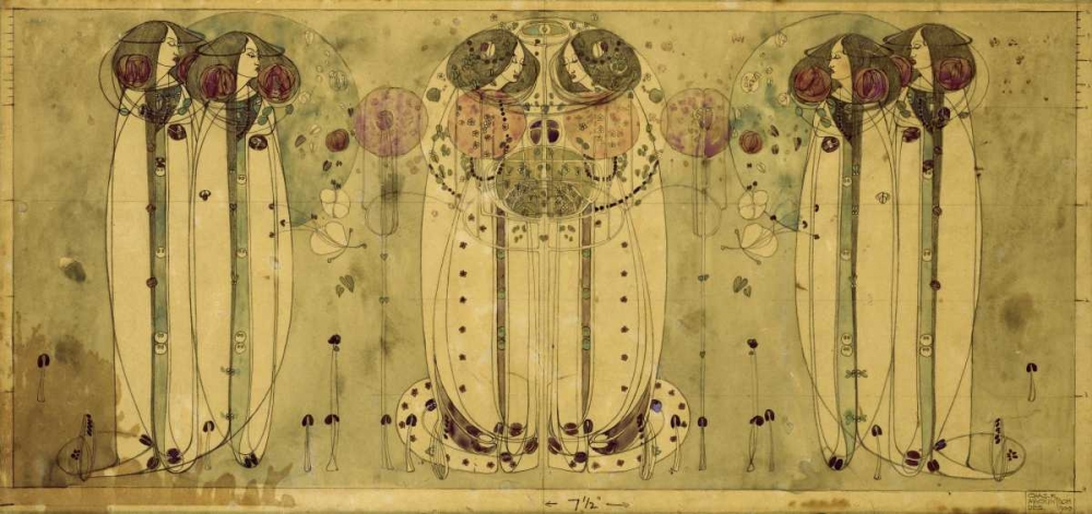 Wall Art Painting id:88993, Name: The Wassail, Artist: Mackintosh, Charles Rennie