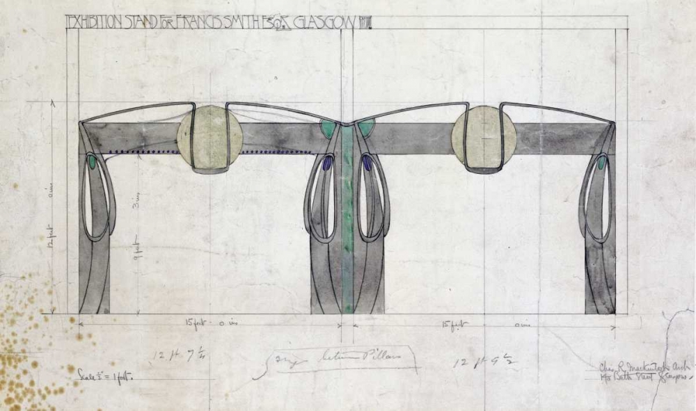 Wall Art Painting id:88994, Name: Design For An Exhibition, Artist: Mackintosh, Charles Rennie