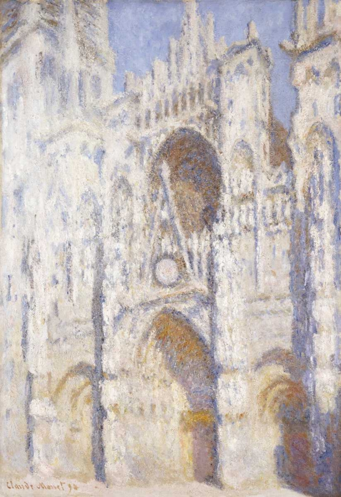 Wall Art Painting id:89028, Name: Rouen Cathedral in the Afternoon - The Gate in Full Sun, Artist: Monet, Claude