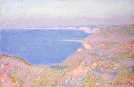 Wall Art Painting id:184922, Name: On the Cliffs Near Dieppe, Sunset, Artist: Monet, Claude