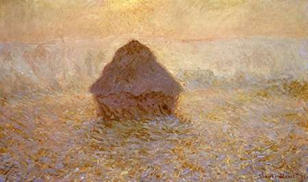 Wall Art Painting id:184928, Name: Haystacks, Sun on the Mist, Artist: Monet, Claude