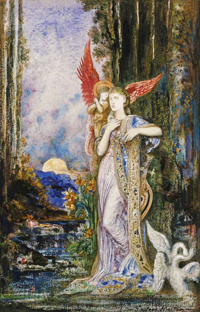Wall Art Painting id:89094, Name: Inspiration, Artist: Moreau, Gustave