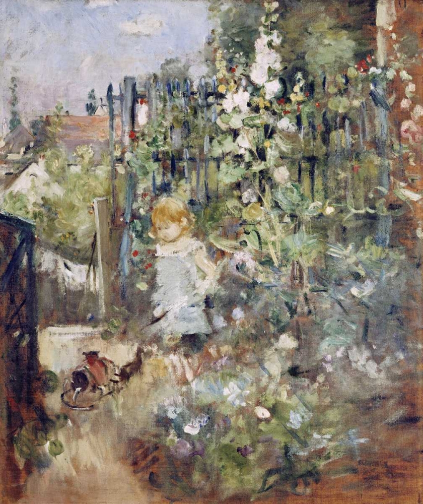 Wall Art Painting id:89096, Name: A Child In the Rosebeds, Artist: Morisot, Berthe