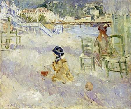 Wall Art Painting id:184942, Name: Plage De Nice, Artist: Morisot, Berthe