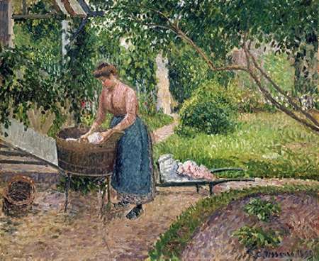 Art Print: Washerwoman at Eragny
