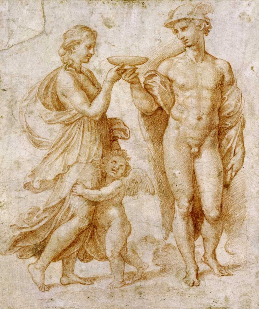 Art Print: Mercury Offering The Cup of Immortality To Psyche