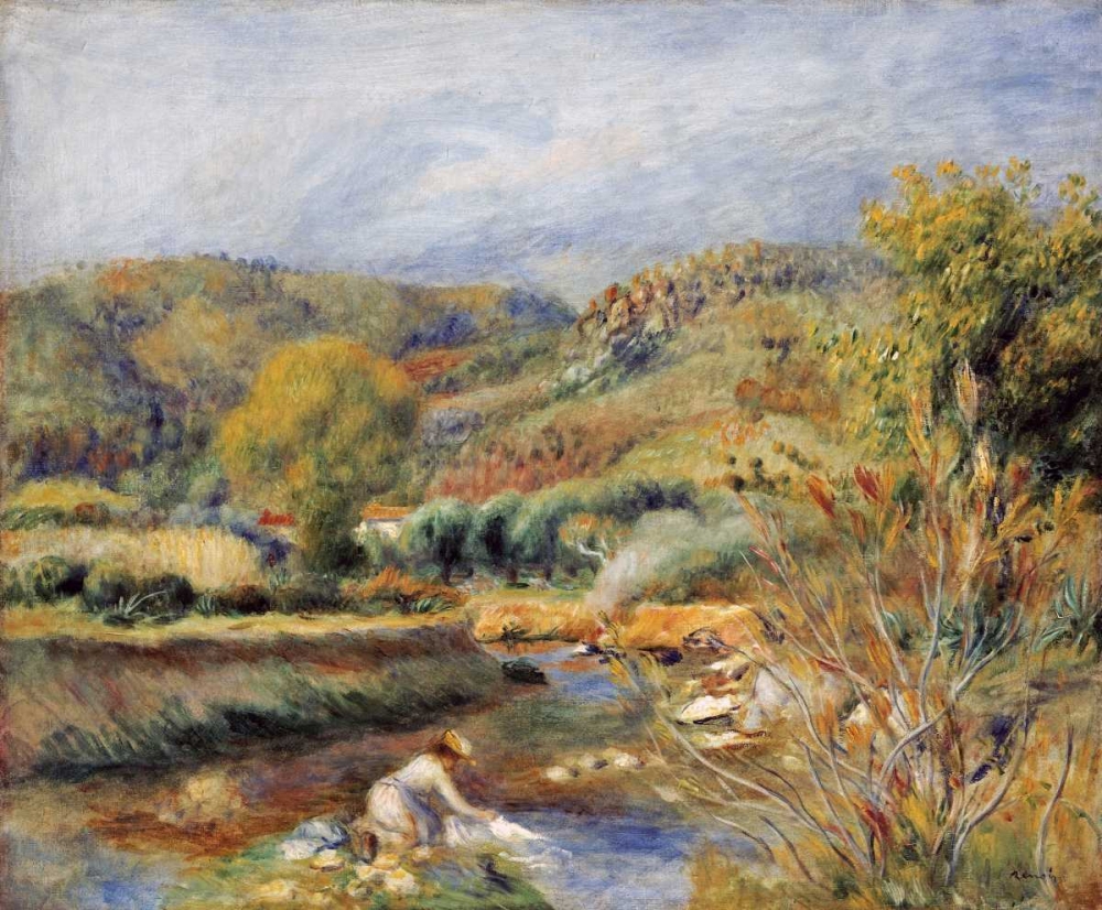 Wall Art Painting id:89148, Name: The Washerwoman, Artist: Renoir, Pierre-Auguste
