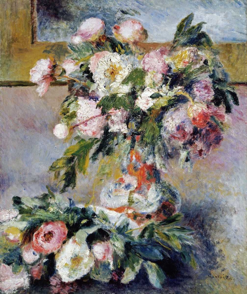 Wall Art Painting id:89160, Name: Peonies, Artist: Renoir, Pierre-Auguste