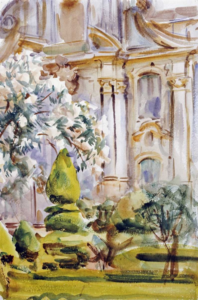 Wall Art Painting id:89192, Name: Palace and Gardens, Spain, Artist: Sargent, John Singer