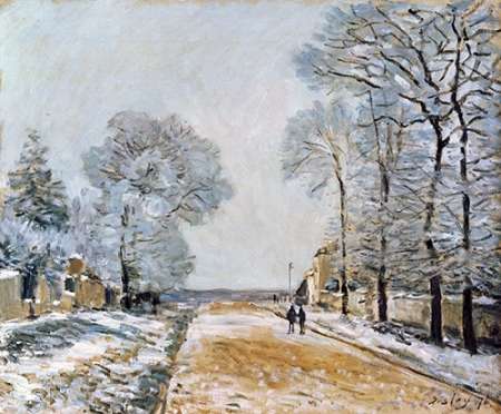 Art Print: La Route, Effet De Neige (Marly-Le-Roi)