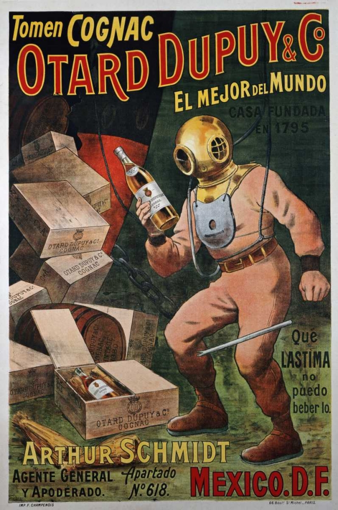 Art Print: Cognac Otard Dupuy and Co