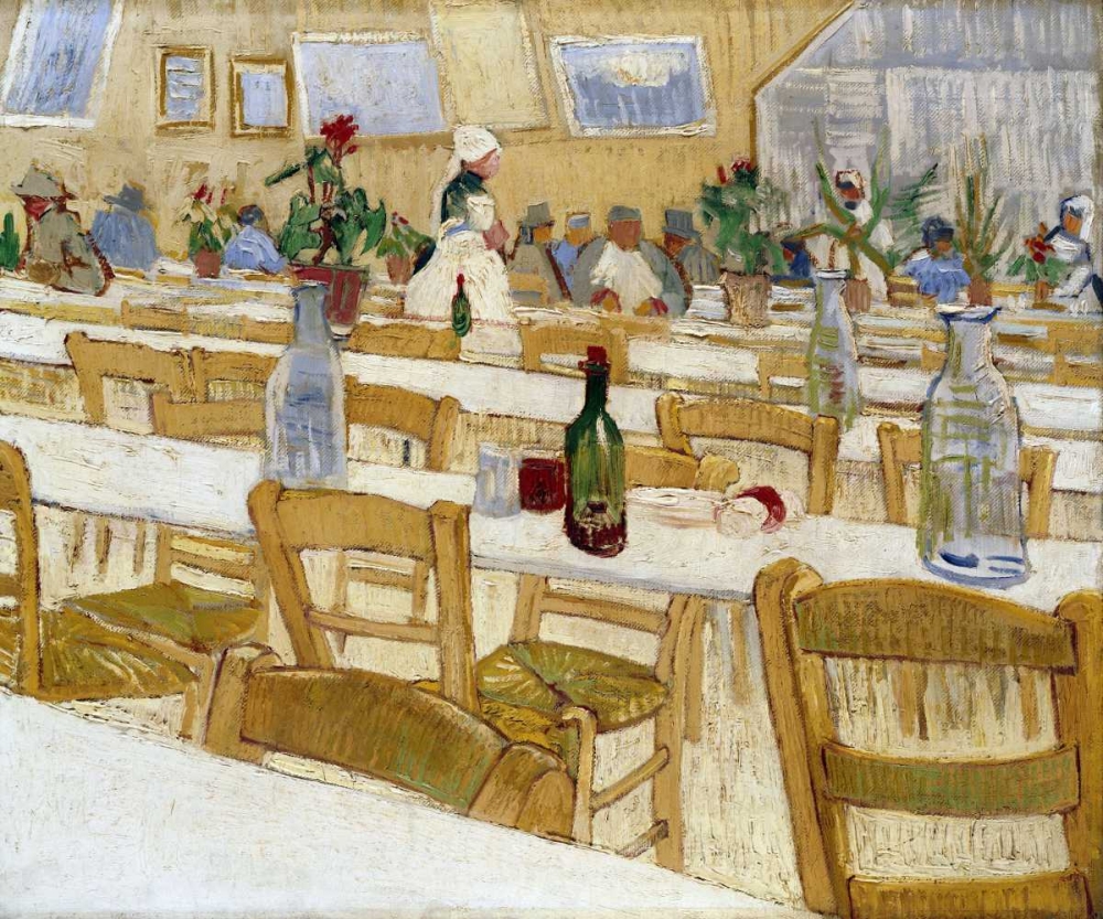 Wall Art Painting id:89287, Name: A Restaurant Interior, Artist: Van Gogh, Vincent