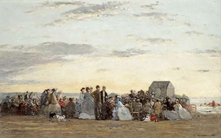 Wall Art Painting id:185084, Name: Beach Scene, Artist: Boudin, Eugene
