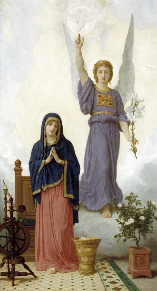 Wall art: The Annunciation, by Bouguereau, William-Adolphe