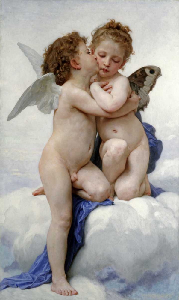 Wall art: The First Kiss, by Bouguereau, William-Adolphe