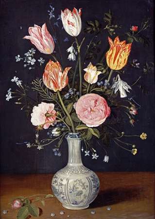 Wall Art Painting id:185090, Name: Tulips, Roses, Forget-Me-Nots and Other Flowers, Artist: Brueghel, Jan