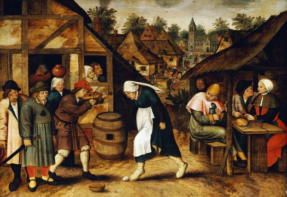 Wall art: The Egg Dance, by Bruegel, Pieter the Elder