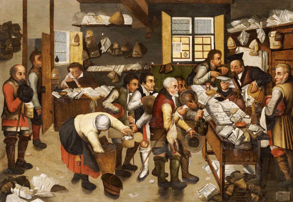 Wall Art Painting id:89424, Name: The Payment of Tithes, Artist: Bruegel, Pieter the Elder