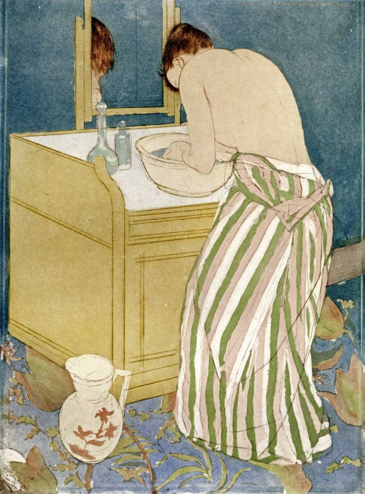 Wall Art Painting id:89448, Name: Woman Bathing, Artist: Cassatt, Mary